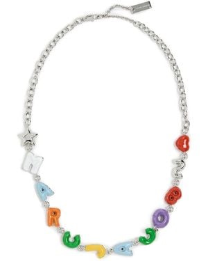 ネックレス・ペンダント MARC JACOBS \"MJ BALLOON\" NECKLACE Marc Jacobs Balloon Faux Pearl Silver-Tone Necklace - XS/S