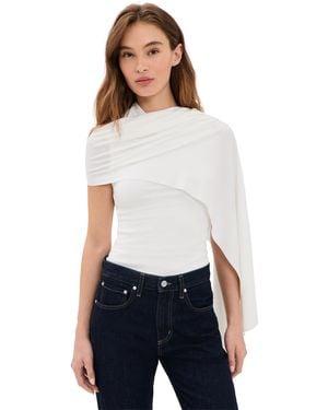 Line & Dot Arabella Cape Top - White