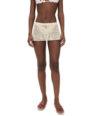Frankie's Bikinis Arlo Crochet Mini Skirt - Black