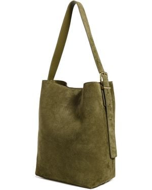 Madewell Suede Essentials Bucket Tote - Green