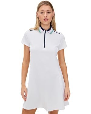 Ralph Lauren Pique Dress With Sweater Collar - White