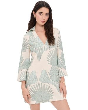 ANDRES OTALORA Aziza Mia Embroidered Mini Linen Tunic - Multicolor