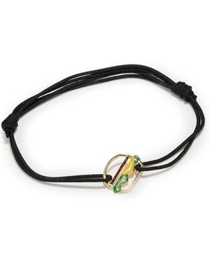 Aliita Hamburger Enamel Bracelet - Black