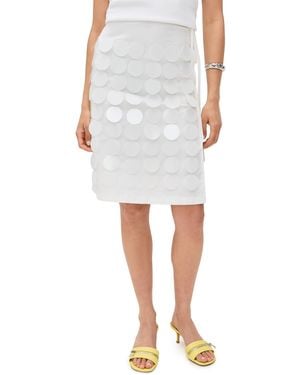 MSGM Paillettes Skirt - White