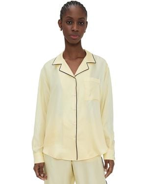Comme Si Notched Collar Shirt - Natural