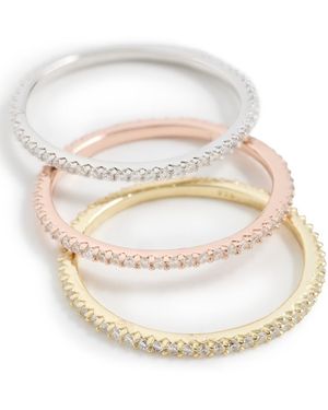 Shashi Trinity Ring Set - White
