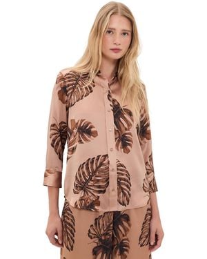 L'Agence Dani 3/4 Sleeve Blouse - Natural