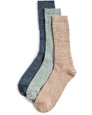 UGG Trey Rib Knit Crew Socks 3 Pack - Blue