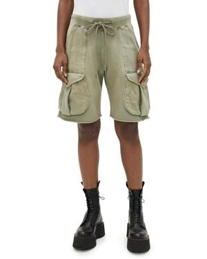 R13 Multipocket Relaxed Sweatshorts - Green