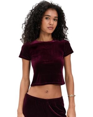 Le Bos Eloise Velvet Tee - Red