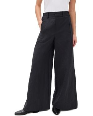 Sea Willow Wrinkled Suiting Pants - Black
