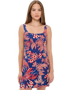 FARM Rio Lobster Linen Mini Dress - Red