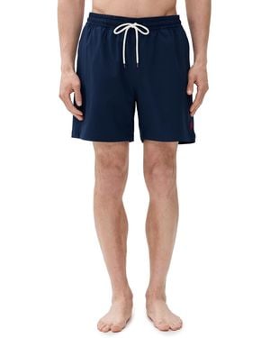 Polo Ralph Lauren Traveller Solid Swim Trunks - Blue