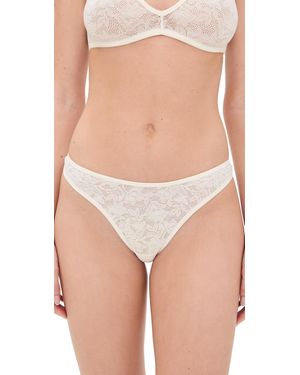 Eberjey Soft Stretch Recycled Lace Thong - White