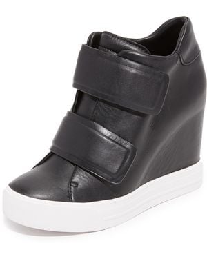 DKNY Grayson Wedge Sneakers - Black