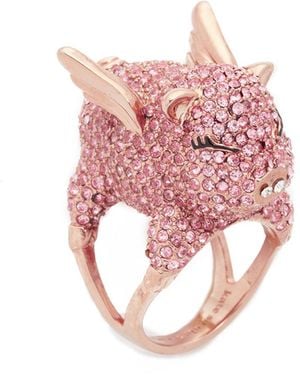 Kate Spade Imagination Pave Pig Ring - Pink