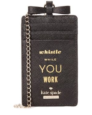 Kate Spade Whistle While You Work Lanyard - Black