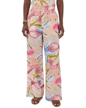 Little Lies Gardenia Linen Pants - Red