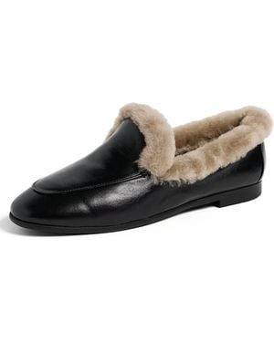 Black Suede Studio Zora Loafers - Black
