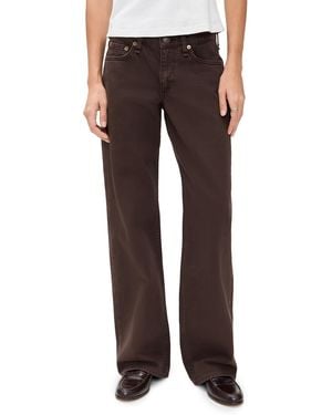 Rag & Bone Saige Full Relaxed Straight Jeans - Brown