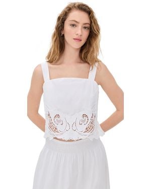 Rag & Bone Clem Lace Tank - White