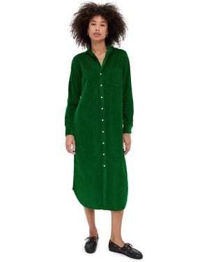 Frank & Eileen Corduroy Shirt Dress - Green