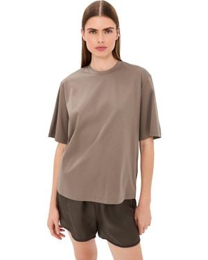 Rohe Oversized Cotton Silk T-Shirt - Brown