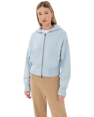 Lisa Yang Lilia Hooded Zip Cashmere Cardigan - Blue
