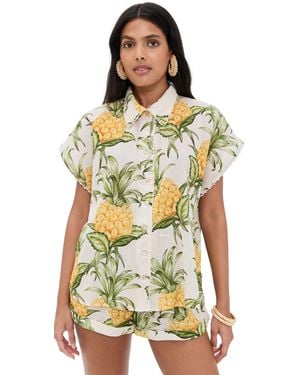 FARM Rio Delicate Pineapple Shirt - Yellow