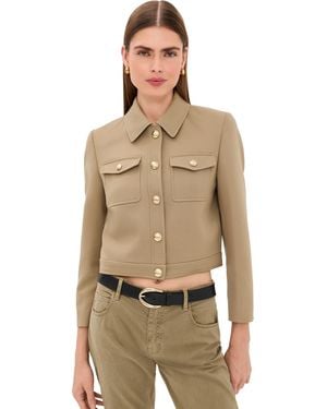 Nili Lotan Edna Cropped Jacket - Natural