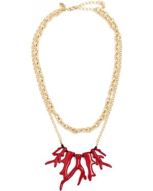 Kenneth Jay Lane Coral Layered Necklace