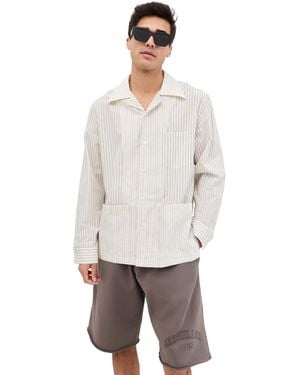 Maison Margiela Striped Painters Shirt - White