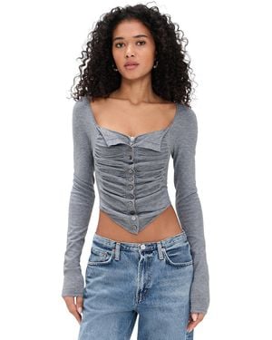 Miaou Sophie Corset Cardigan - Black