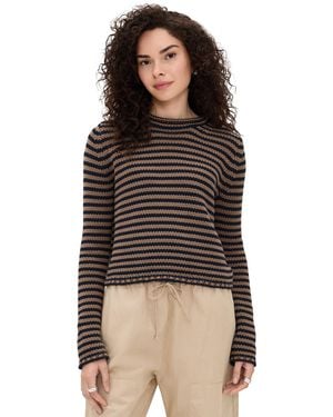 La Ligne Fine Stripe Mini Marina Sweater - Black