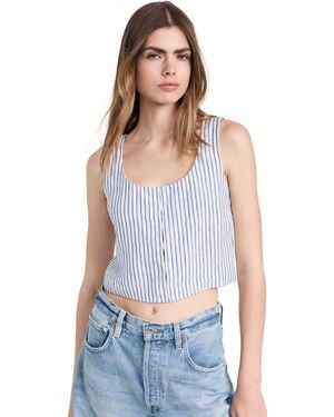Madewell Scoopneck Crop Tank - White