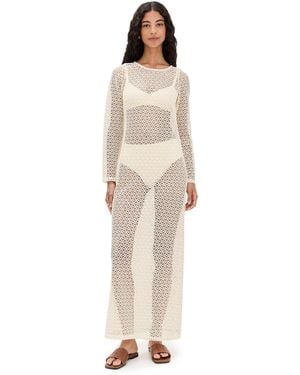 Le Bos Island Crochet Dress - White