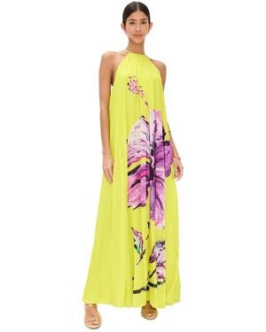 Rococo Sand Flared Maxi Dress - Yellow