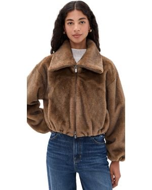 A.L.C. A. L.C. Hazel Faux Fur Jacket - Blue