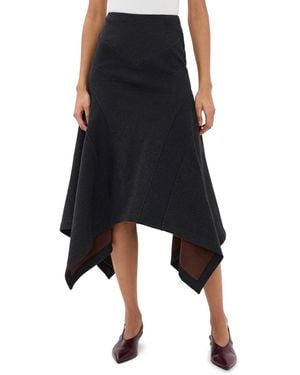 The Attico Skirt With Logo - Black