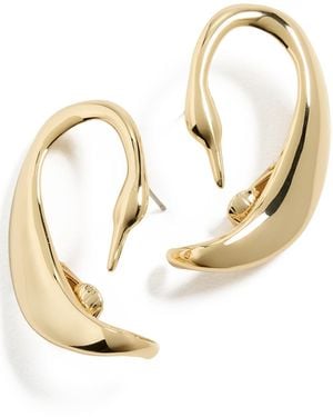 Jenny Bird Egret Climber Earrings - White