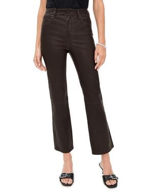 FRAME The Leather Reboot Crop Pants - Black