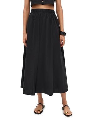 Le Bos Poplin Martha Skirt - Black