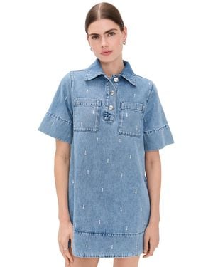 ALIGNE Grace Denim Diamante Dress - Blue