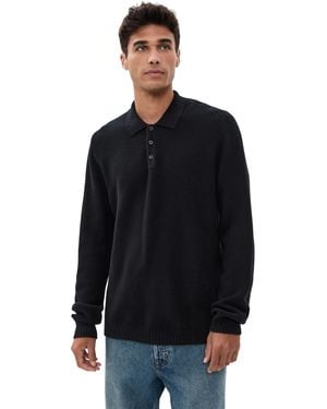 Taylor Stitch The Newton Sweater Polo - Black