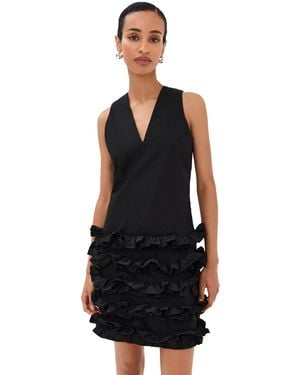 BITE STUDIOS Scenic Cotton Frill Dress - Black