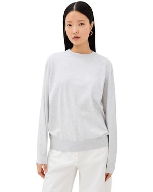 Tibi Super Fine Gauge Perfect Pullover - White