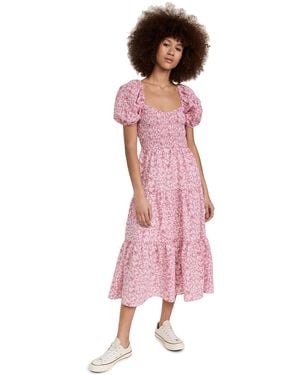 Moon River Smocked Dress - Pink