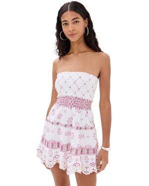 Temptation Positano Olona Embroidered Short Dress - White