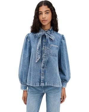 seventy + mochi Poet Blouse - Blue