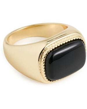 Luv Aj The Midnight Mesa Signet Ring - Black